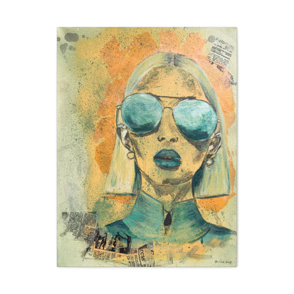 "Eyes of Amazonite" - Giclée Print Canvas
