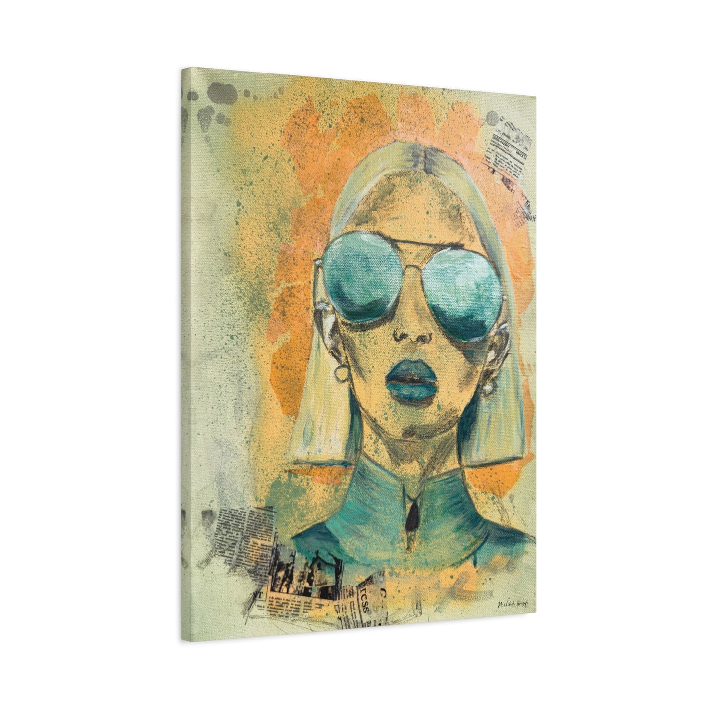 "Eyes of Amazonite" - Giclée Print Canvas