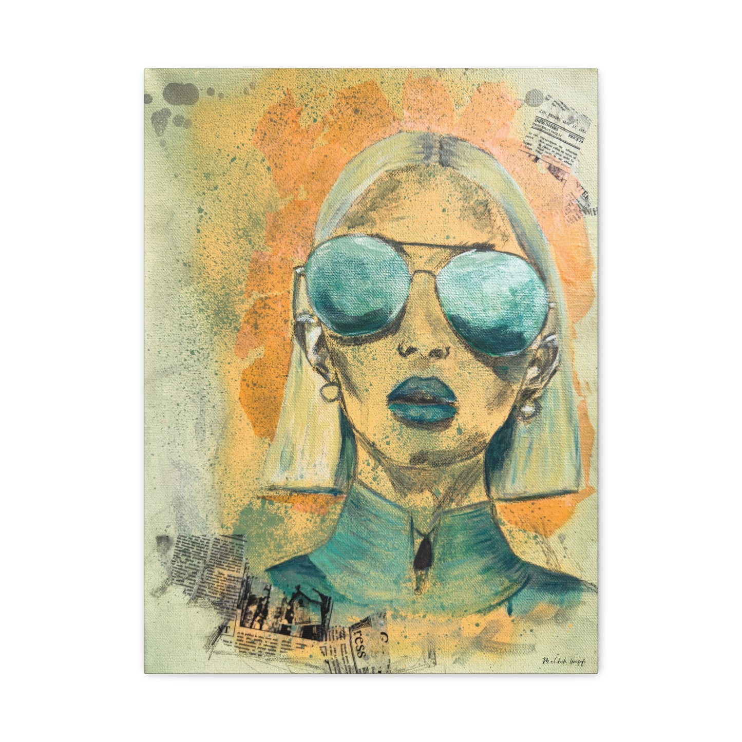 "Eyes of Amazonite" - Giclée Print Canvas