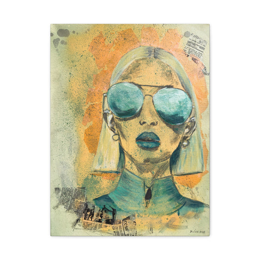 "Eyes of Amazonite" - Giclée Print Canvas