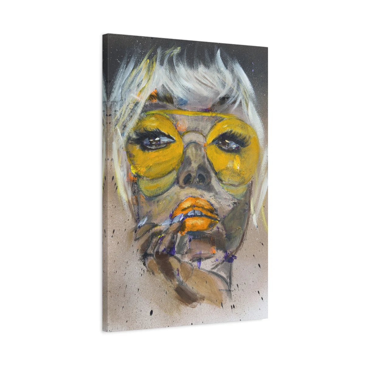 Fine Art mixed media painting Modern wall home decore on canvas Maliheh Yousefi